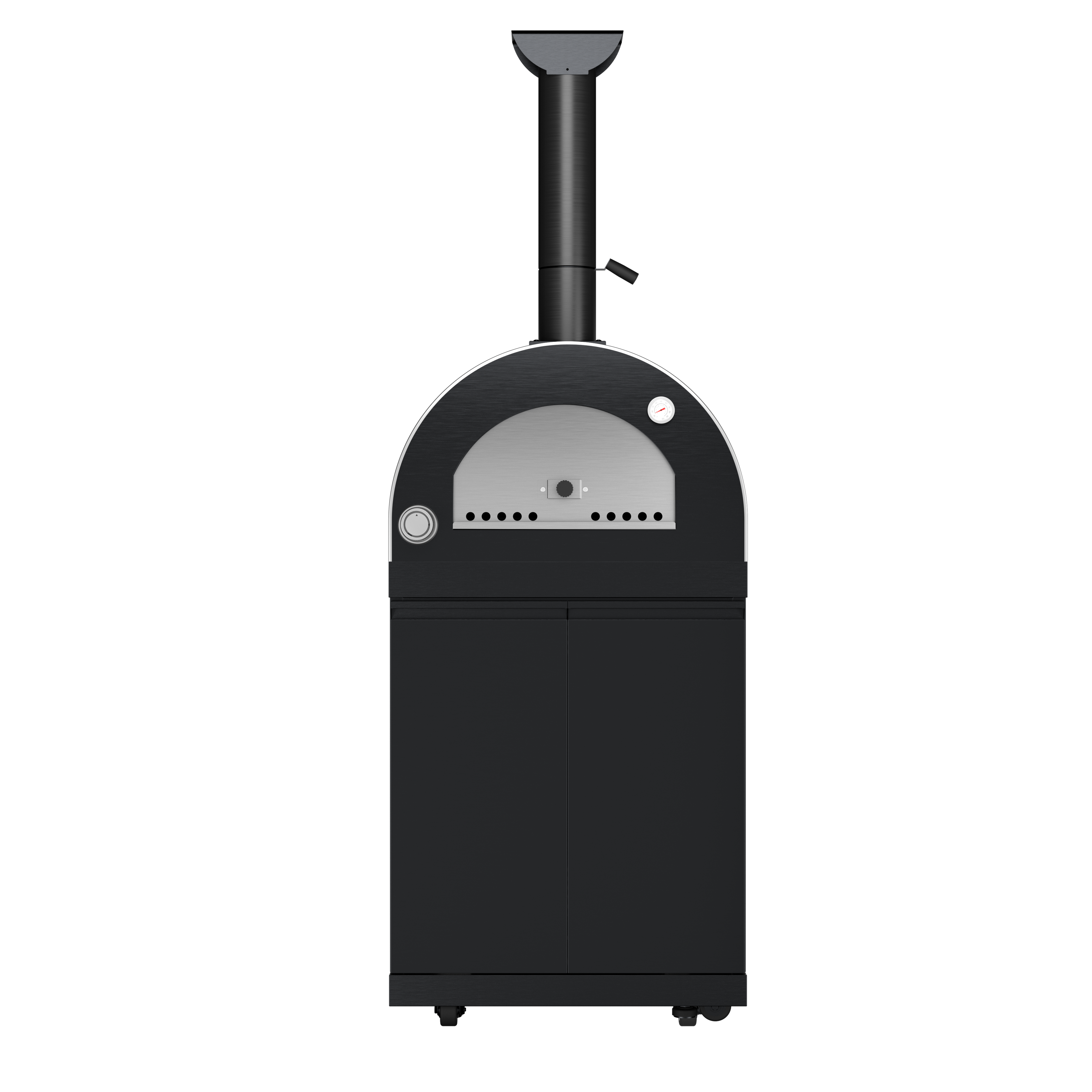 Black 128-Inch Double Stainless Steel Gas Outdoor Kitchen