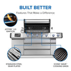 Patio Elegance Gas Grill Prestige PRO 665 Elite with Smart Technology & Electric Smoker Box